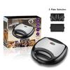 Edelstahl Panini-Presse & Waffelautomat - Sandwich-Toaster für das Frühstück