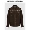 UR Women's Amber Flow Corduroy Embroidered Casual Shirt