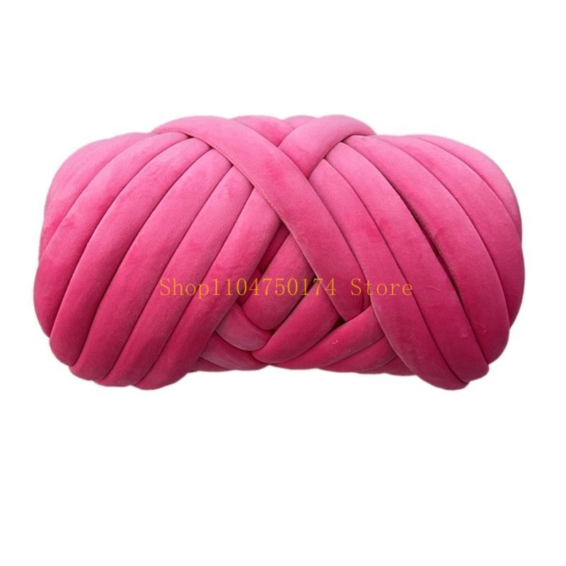 Chunky Tube Yarn for Knitting Soft and Plush Crystal Braid Cotton Thread top sale