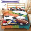 3pcs Custom Name Ball Sports Bedding Set Duvet Cover Closure Includes 1 Duvet Cover & 2 Pillowcases, Soft and Comfortable for All Seasons.