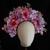 Flower Crowns Headpiece with Double Side Headband for Bridal Women Photo Props