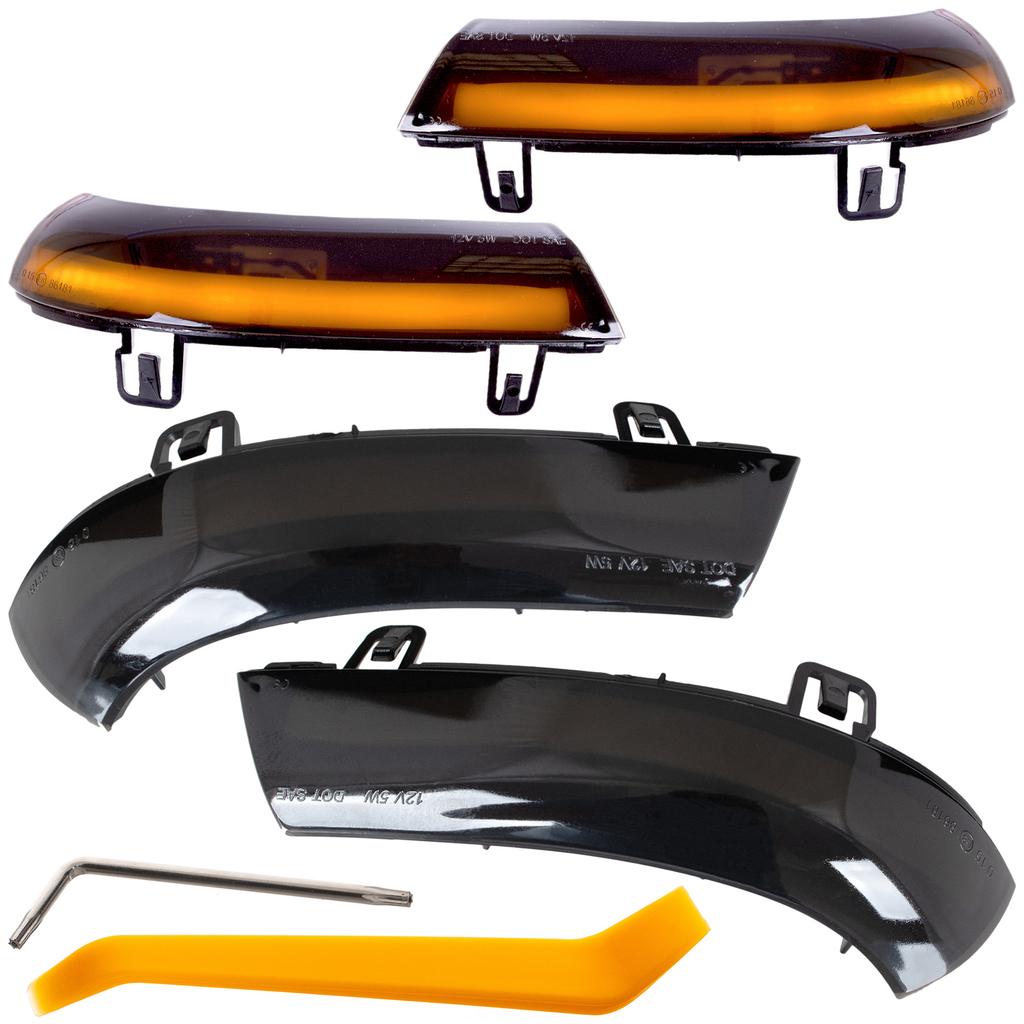 VW Golf IV V VI VII Plus Smoked Dynamic LED Side Indicator, 2 Pcs Set
