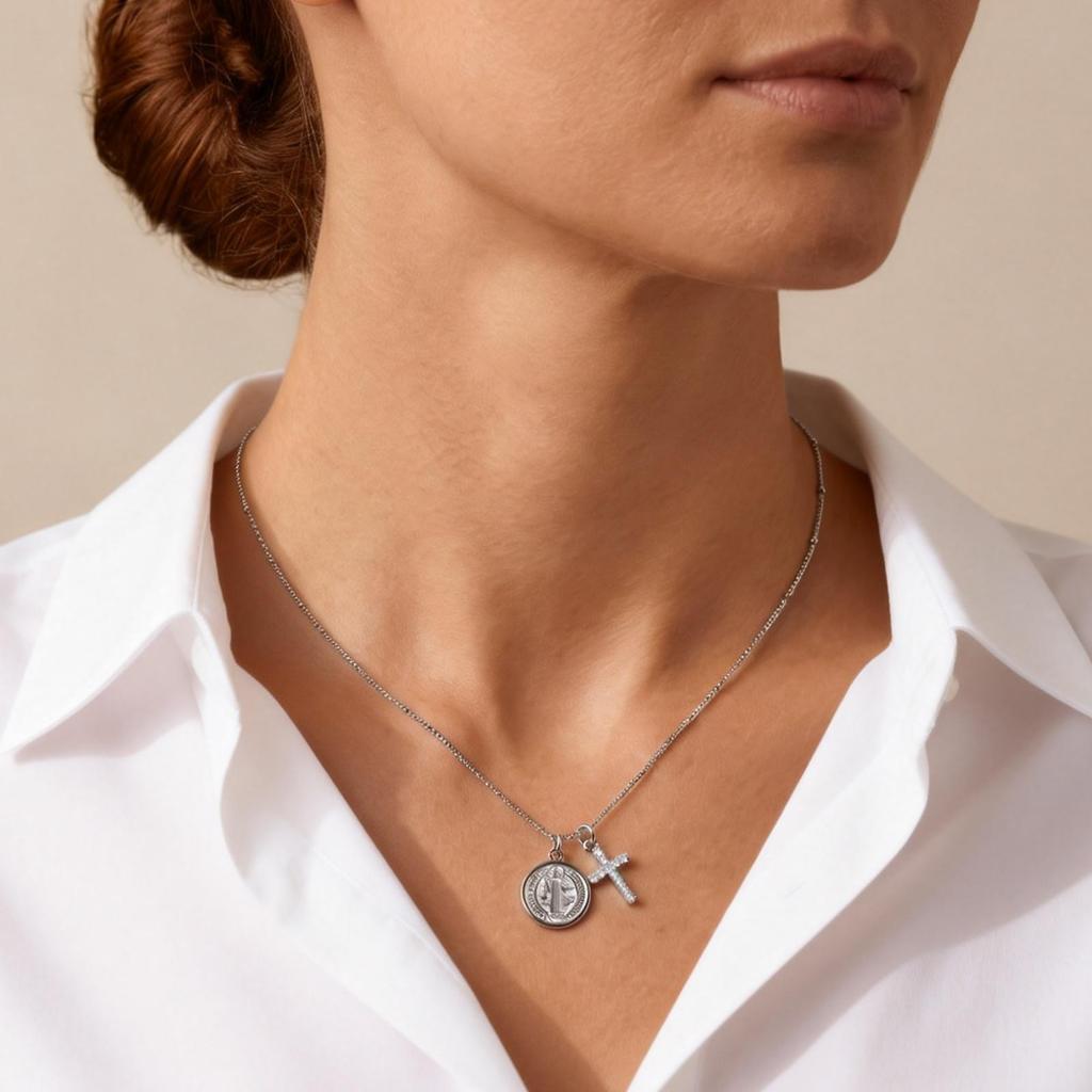 Religious Holy Virgin Mary Pendant Necklace Zircon Cross Gold Plated Beads Chain Necklace for Women Amulet Prayer Jewelry