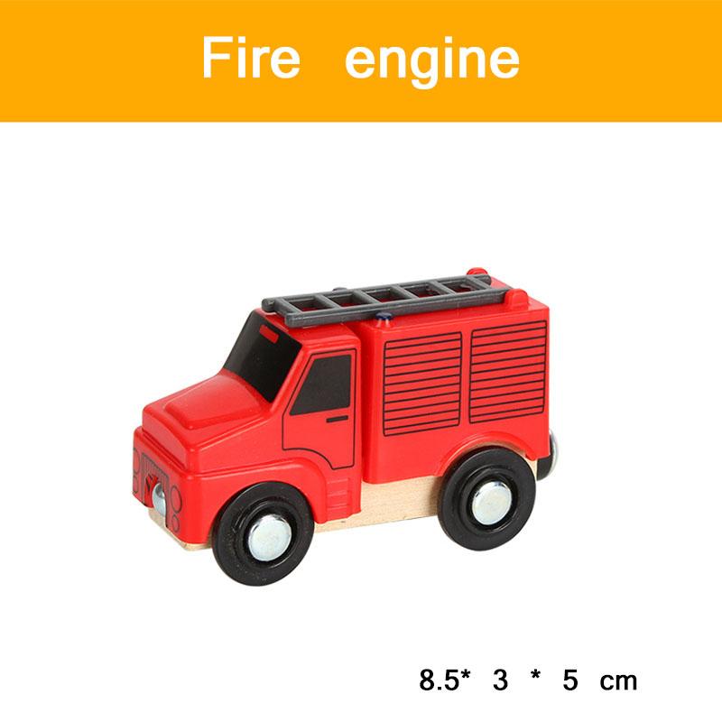 Wood Magnetic Train Plane Wooden Track Railway Helicopter Car Truck Accessories Toy For Kids Fit Wood Biro Tracks