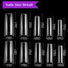 Clear Nail Tips Acrylic Nails - Coffin Nail Tips Professional Nail Tips Acrylic Nails Half Cover Clear Fake Nail Tips Long Coffin Shaped False Nail Ti