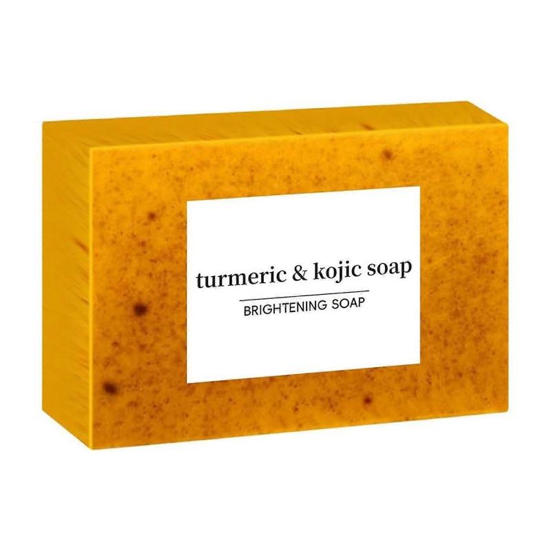 Lemon Turmeric Soap Flakes,Natural Handmade Skincare Deep Cleansing Face,Organic Turmeric Soap Body Bath Soap,Tighten Pores Lighten Scars Remove Pigme