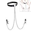 1Pc Nipple Ring With Choker Necklace Punk Style Long Chain Nipple Barbell Piercing Jewelry