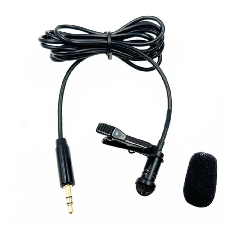Professional Lavalier Microphone 2.5mm Wire All directional Mic Windproof Cover