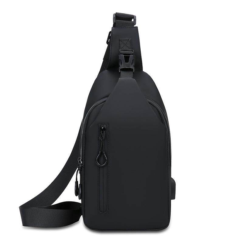 New men's breast bag, simple business shoulder bag, business trip wear-resistant messenger bag, fashion trend breast bag