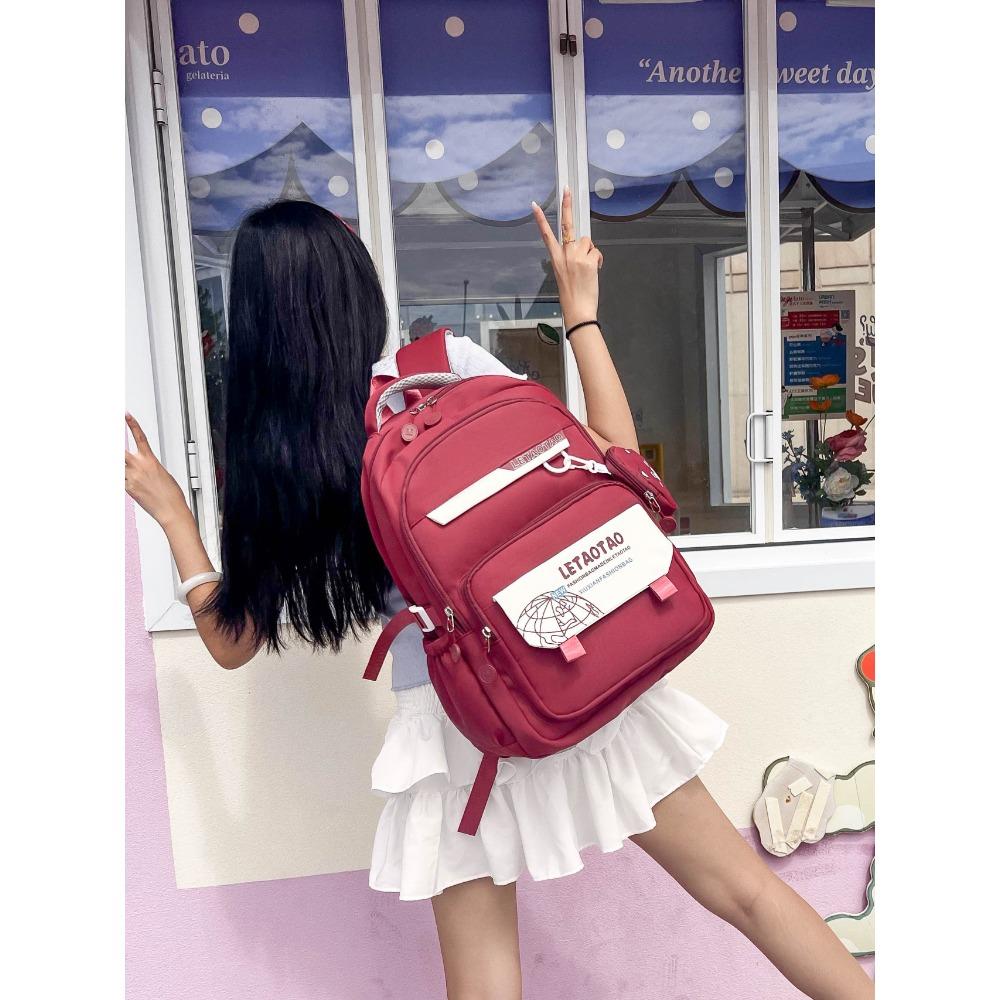 New student schoolbag Japanese trendy cool college student fashion backpack junior high school large capacity female high school backpack