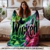 1pc Magic Wicked Witch Print 230 Flannel Blanket, Casual And Comfortable Nap Blanket, Multiple Sizes Machine Washable