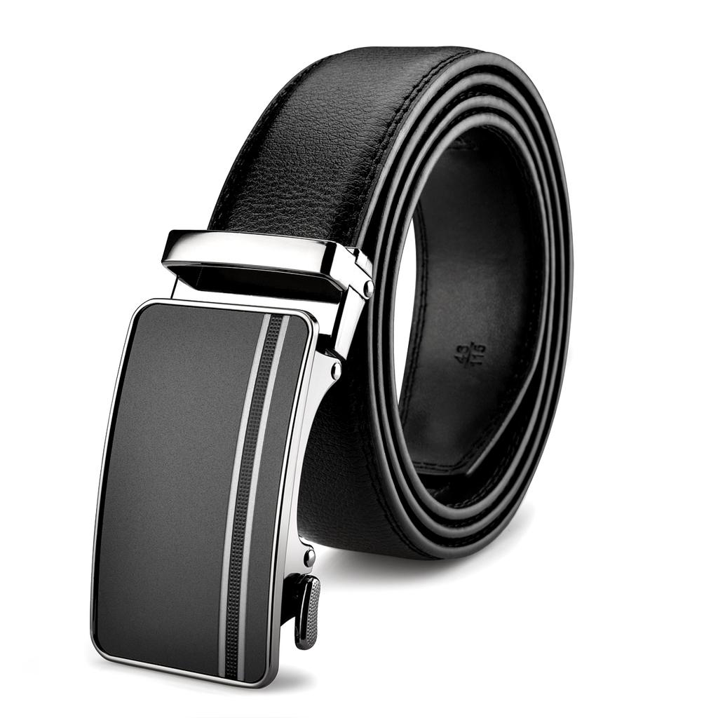 Чоловічий класичний регульований шкіряний ремінь із натуральної шкіри для костюмних джинсових штанів для відпочинку та бізнесу