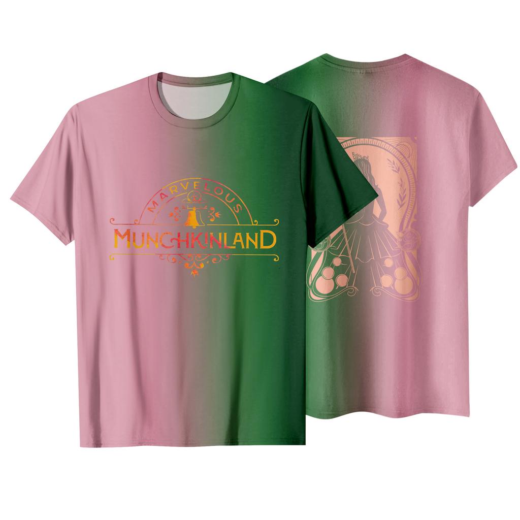 Fashionable Round Neck Short Sleeve Work Clothes Printed Tops For Womens Summer Tops