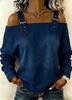 2026 Women's One-Shoulder Strap Long Sleeve Top for Spring, Summer, and Autumn