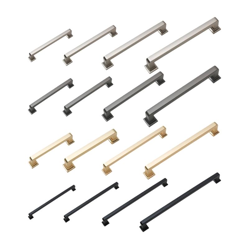 Strong Zinc Drawer Pulls with Heavy Duty Construction 6pcs for Longevity in Kitchens & Bedrooms High Use Zones