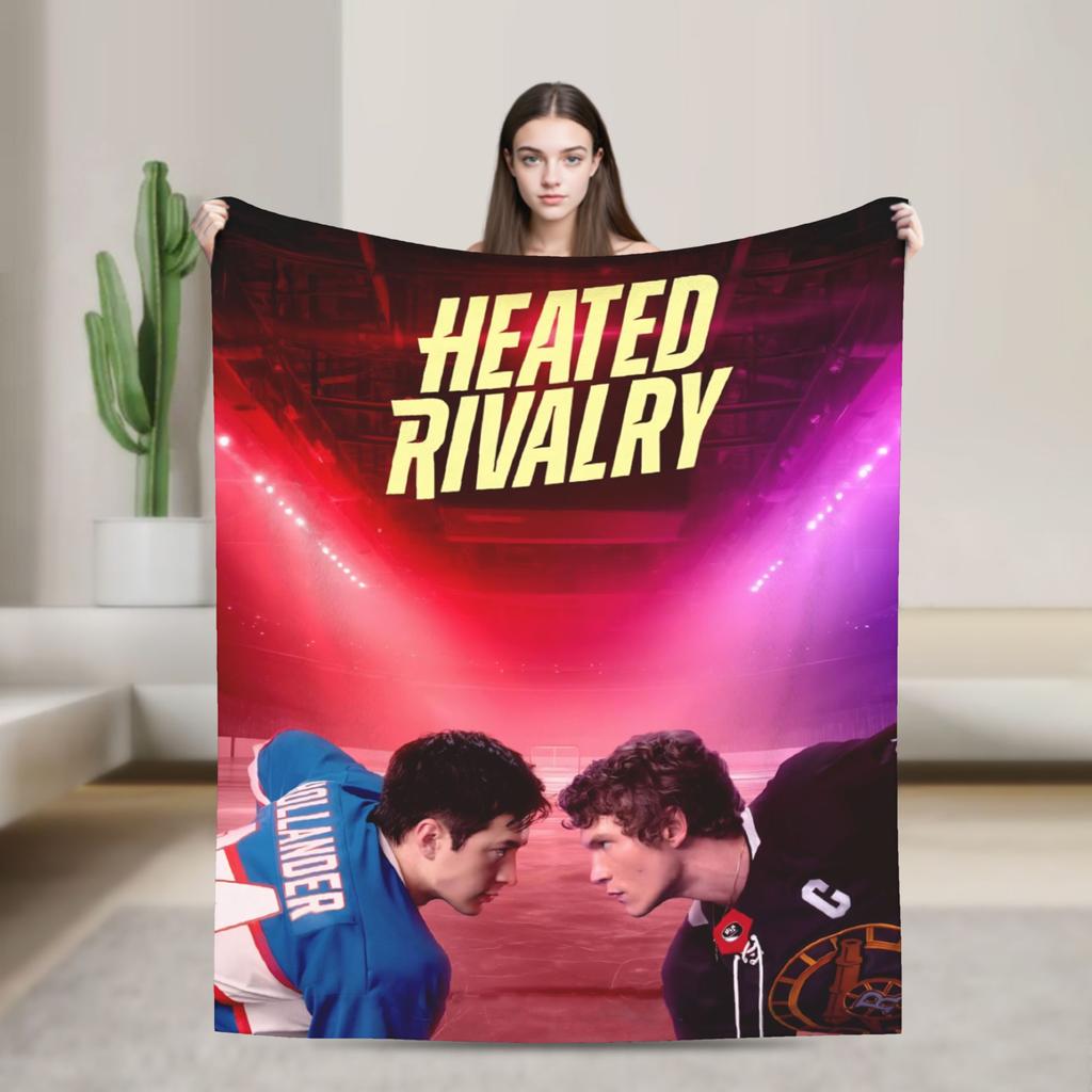Heated Rivalry Movie Knitted Blankets Fleece Throw Blanket Bed Sofa Decoration Soft Warm Bedsprea