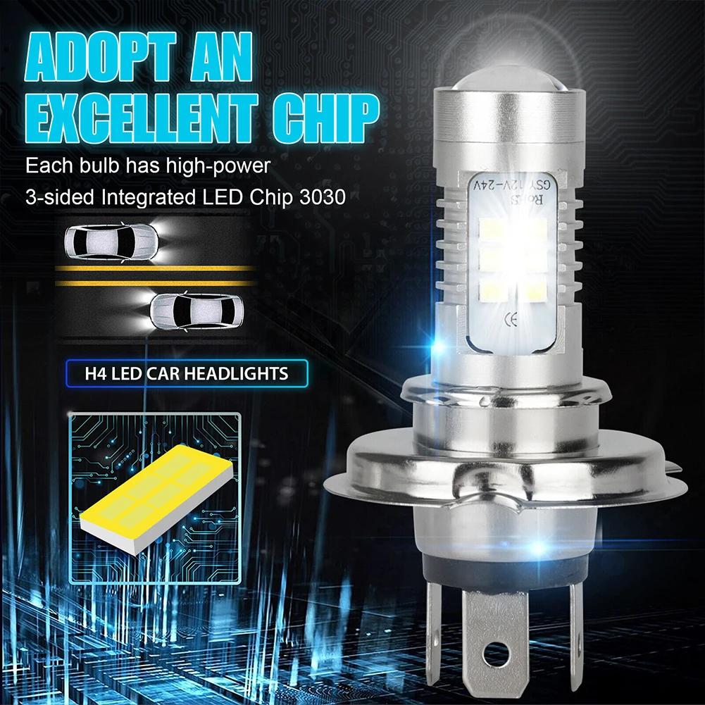H4 9003 HB2 LED Headlight Bulb Super Bright 12V Car Running Lamp 6000K 220W High Low Beam IP67 Waterproof White Aluminum 15000LM