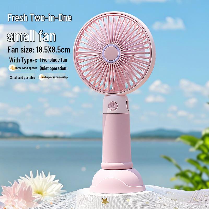 Portable Mini USB Rechargeable Fan - High-Power, Fresh Design for Desktop & Handheld Use