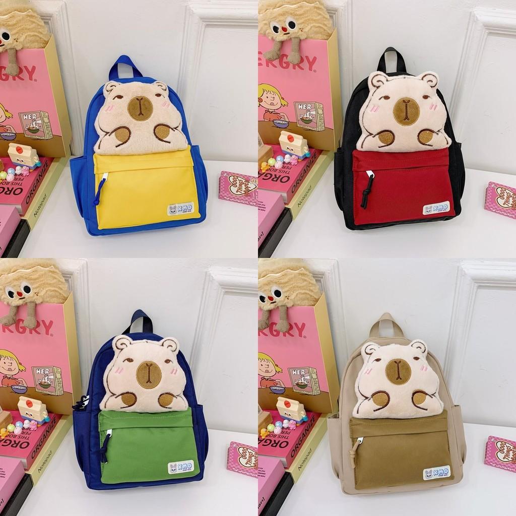 Chan Shin Crayon Capybara Pattern Kids Backpack Breathable Schoolbag Gift Cute
