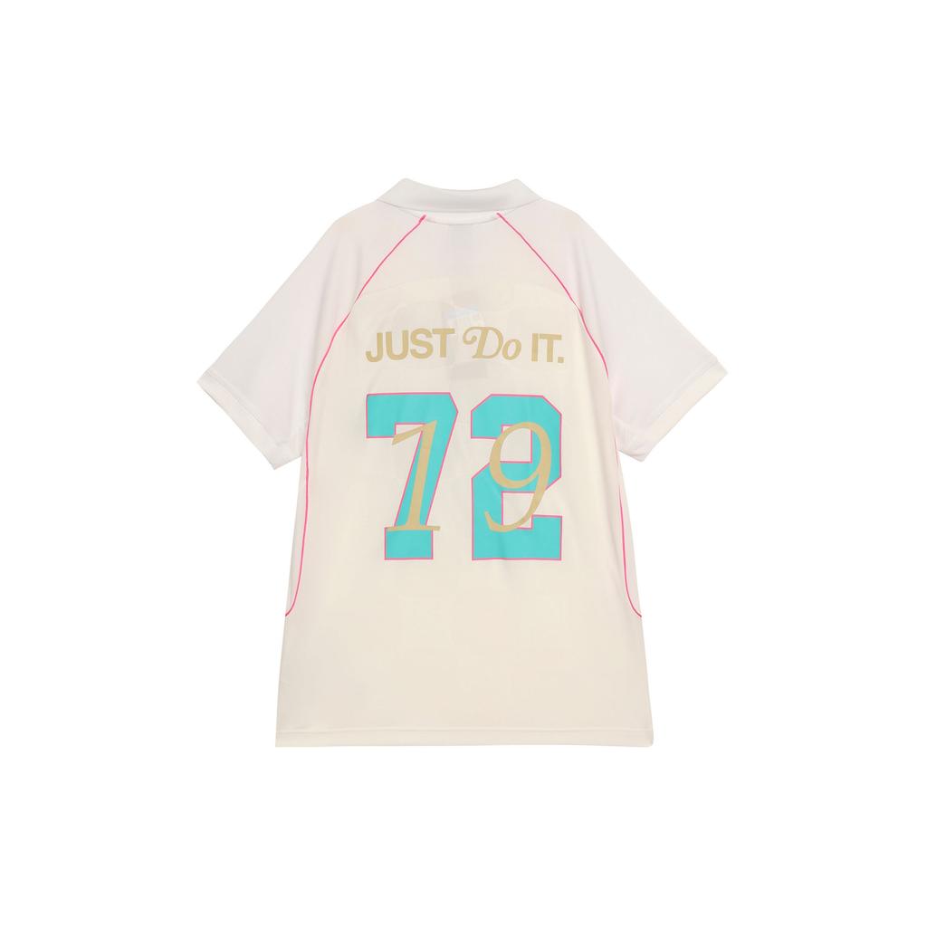 Nike Retro Jersey Letter Number Print Breathable Quick-Dry Short Sleeve Football Shirt Men Tops Mountain-White HM4462-100