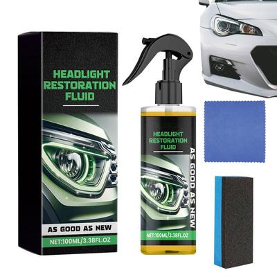 Car Headlight Cleaner 100ml Car Headlight Renewal Polish Scratch Restoring Fluid Lens Polisher For Car Headlight Restoration
