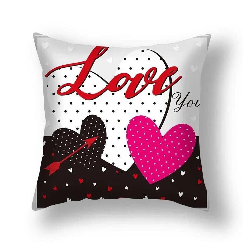 Love Sweet Cartoon Pillowcase Wedding Party Birthday Festival Decoration Sofa Office Seat Car Cushion Cover Home