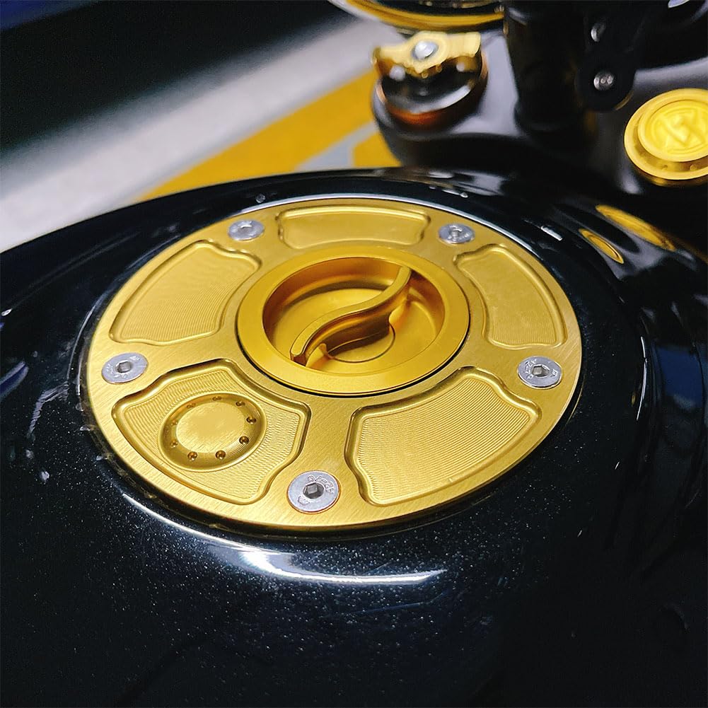 Compatible Kawasaki Z900RS/Cafe 2018-2023 Fuel Tank Cap Fuel Tank Protector Aluminum Fuel Tank Plug