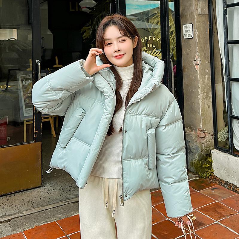 MODE 2024 Winter Neue Daunengepolsterte Kleidung Damen Lose Kapuze Kurz Gepolsterte Kleidung Gepolsterte Kleidung Verdickte Brotkleidung Jacke Kleidung