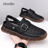 Fashion Men's Large Size38 48 Slip-On Sandals Flat Bottom Casual Slippers Anti-Slip Fashion Summer Man's Footwear Sandalias De Hombre