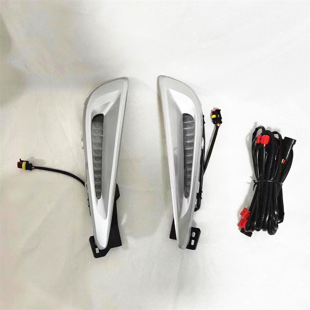 2Pcs Car Daytime Running Lights Fog Lamp For Toyota Prius 2019 2020 White+Yellow