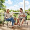 Folding Garden Chairs, Set of 2 Camping Chairs with Mesh Seat, Grey