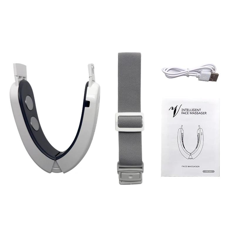 

V-образный массажер для лица Портативное устройство для массажа лица Подтяжка лица Похудение Массаж Двойной подбородок V-образная форма лица Подтягивающий щеки ремень Машина