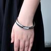 Tarnish Free Fashion Jewelry Gold Stainless Steel Simple Bracelet Hollow Round Smooth Plain Thick Bangles Bracelet for Women