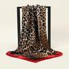 90*90cm Leopard Gedruckter Quadratischer Schal Damen Luxus Designer Schal Mode Punkt Stirnband Matt Satin Seide Haarband Taschentuch