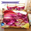 Son Goku Pattern Bedding,Quilt Set Quilt Cover Pillowcase Home Birthday Gift (1 * Duvet Cover + 2 * Pillowcase, Without Core)