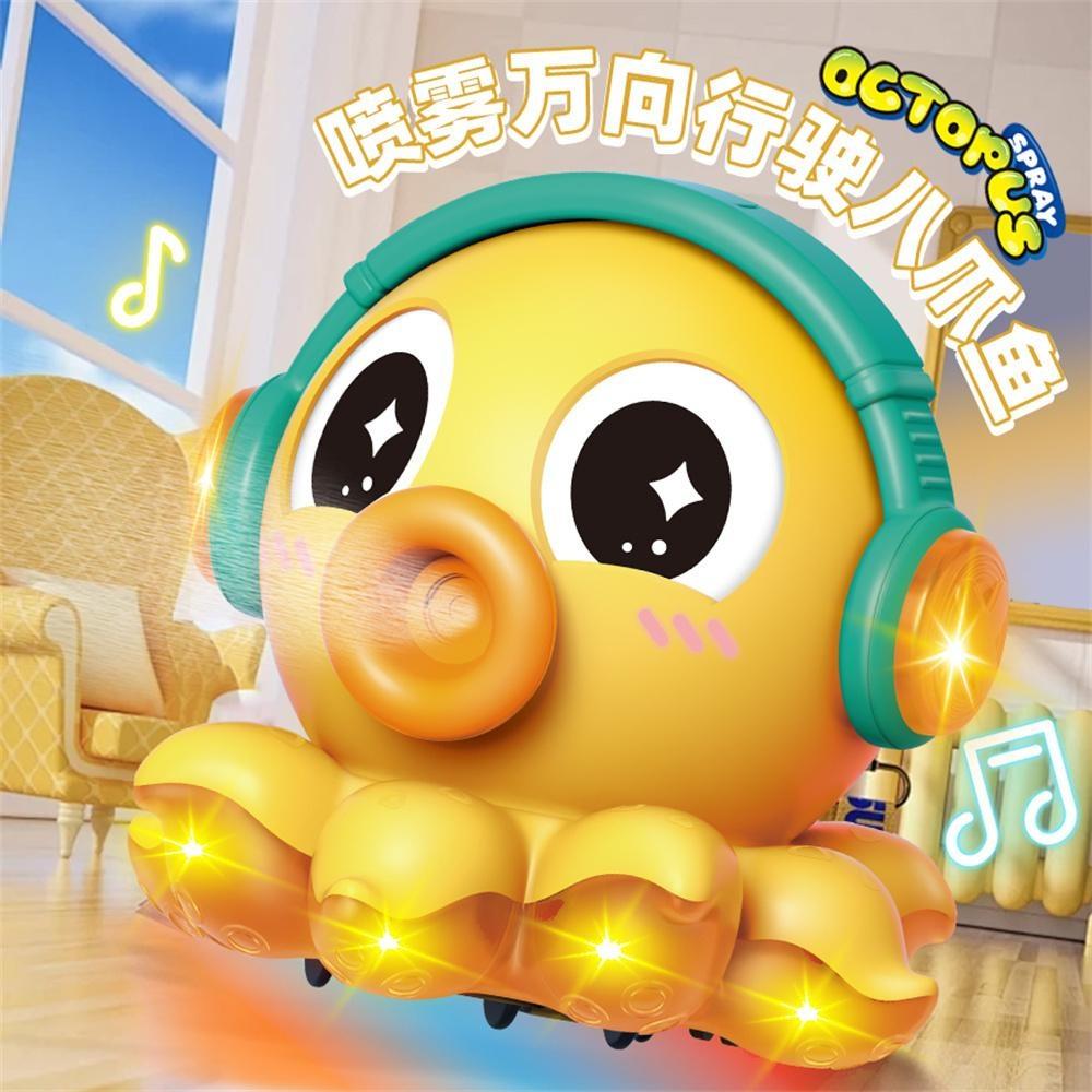 S-006A Electric Octopus Toy with Music/Light/Spray Function Multidirectional Octopus Toy