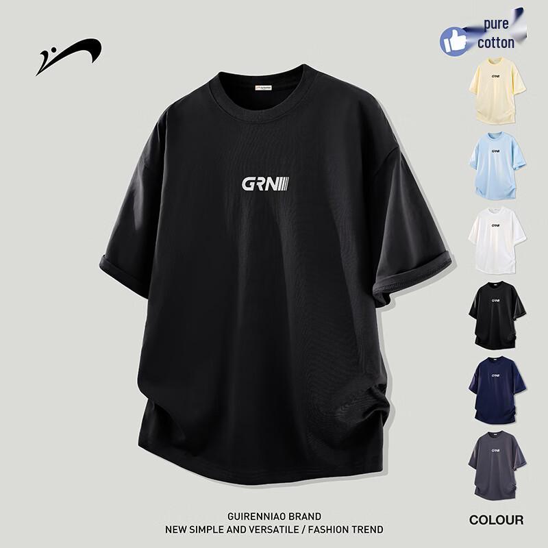 Men s American Retro Style Cotton T-Shirt L