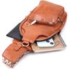 Stylish Women's Sling Bag Over the Shoulder Made of Eco-leather VINTAGE Bag 22751 Red