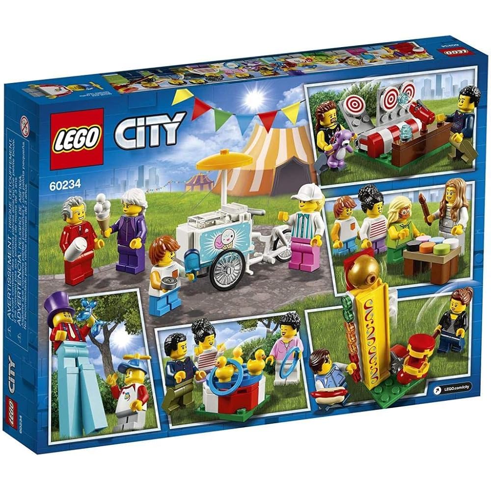 LEGO City Mini Figure Set Fun Festival 60234 Building Blocks Toy for Boys with Car
