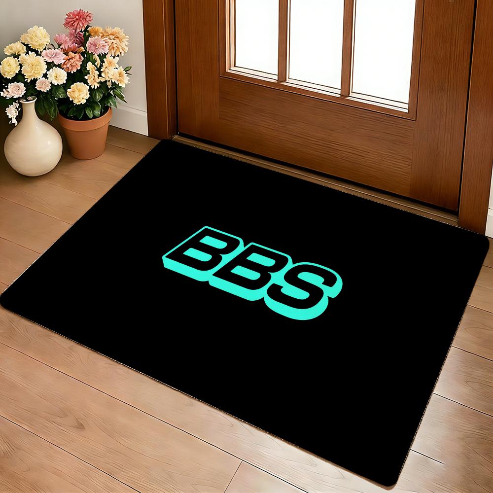 BBS Wheel Floor Mat Cozy Flannel Soft Thick Non-Slip Mat For Living Room Bedroom Kitchen Decor Rugs