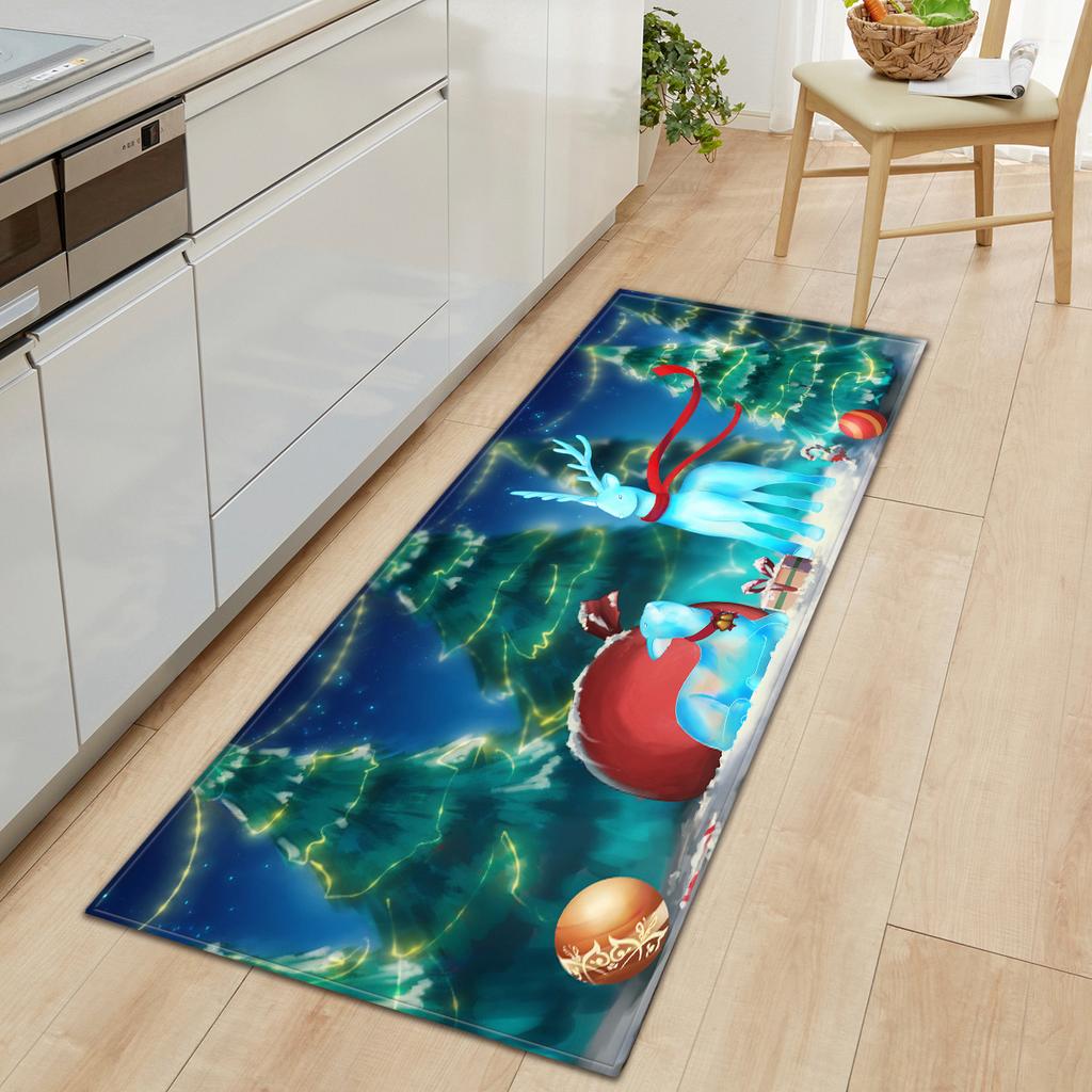 Christmas Kitchen Sand Carpet Doormat Long Floor Mat