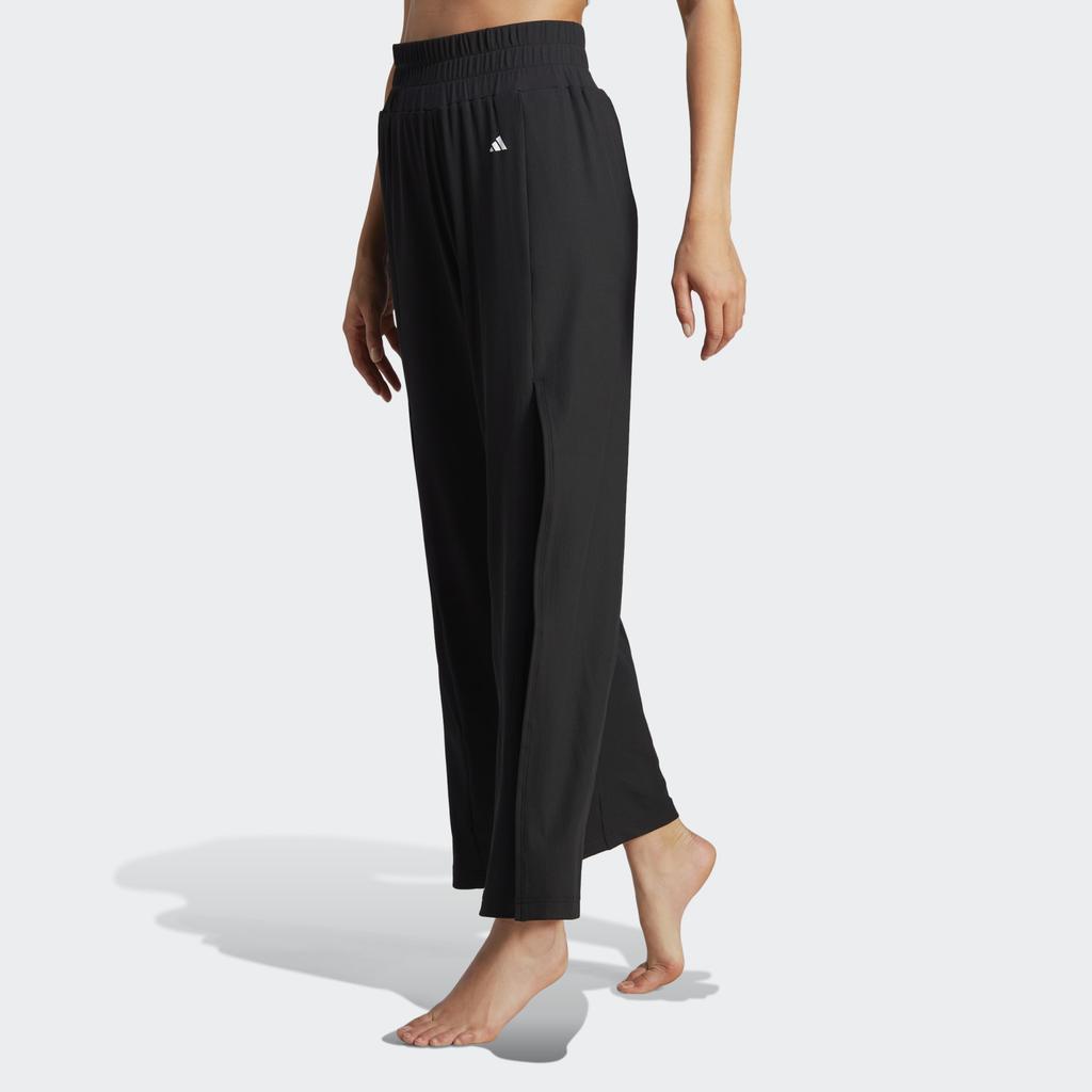 adidas Casual Pants Women's Black Moderate Wide Leg Pants HS8123