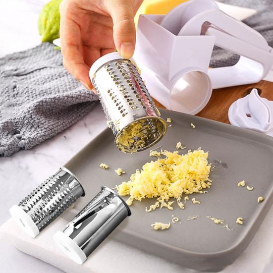 Manual Cheese Grater with Handle Food Grade BPA Free Widely Used Chocolate Nut Handheld Rotary Cheese Grater Tool