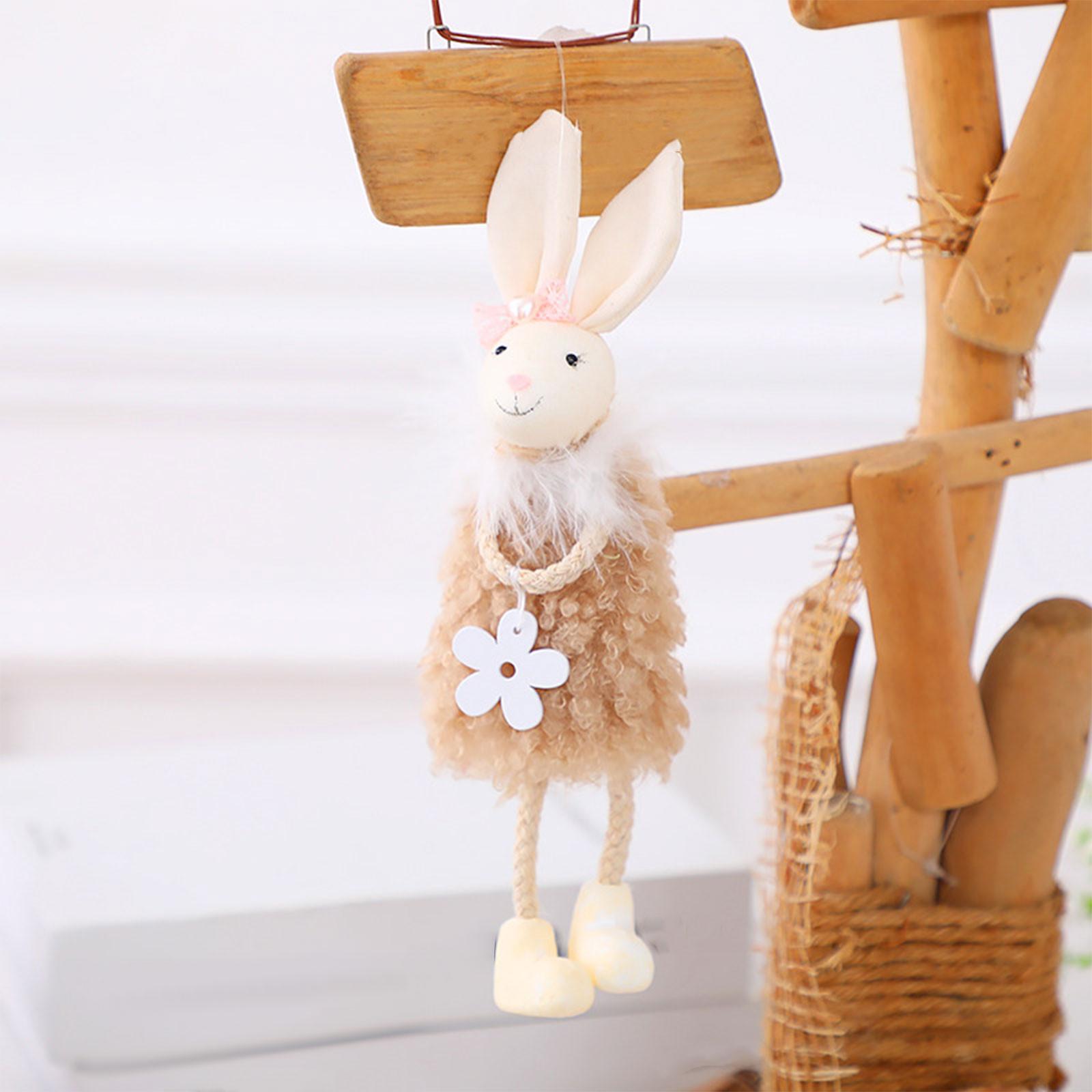 

Пасхальный висячий кролик, украшения, красочные пасхальные плюшевые гномы, елочные украшения One Size коричневый