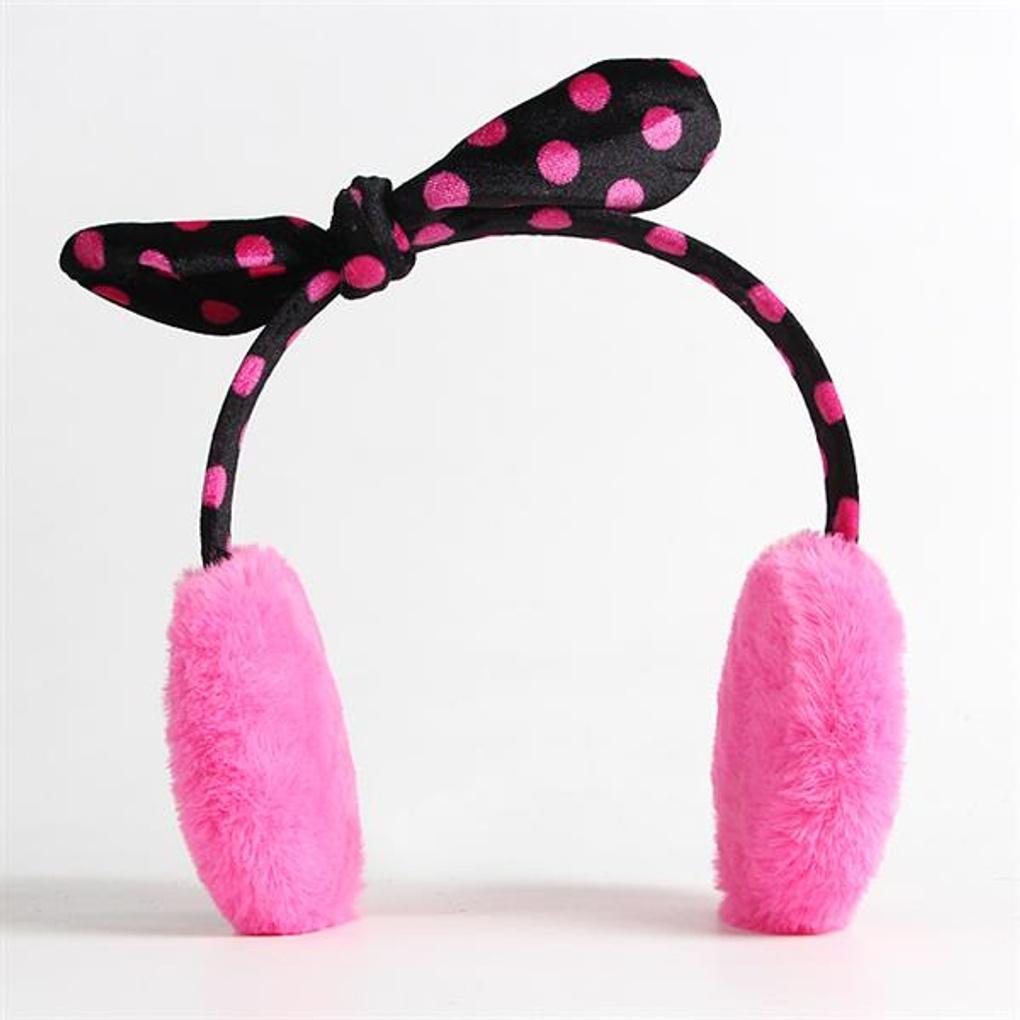 Polka-dot ribbon headband/earmuffs/winter earmuffs