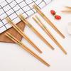 5Pairs Japanese Style Natural Wooden Chopsticks For Creative Pattern Chopsticks Kitchen Tool Tableware Restaurant Decorations