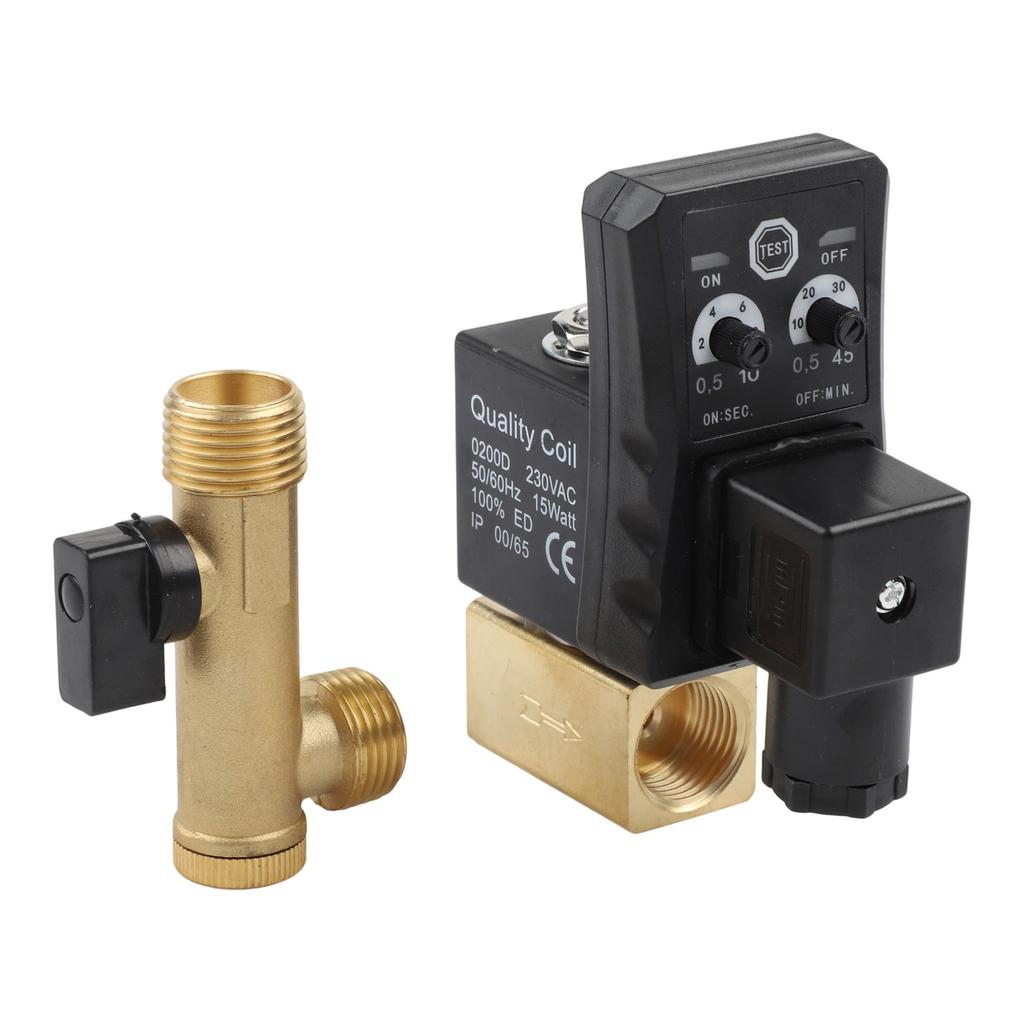 1pc Automatic Electronic Drain Valve Compressed Air System Split Electronic Timer For Filters Gas Tanks Easy Installation