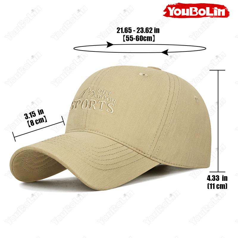 Comfortable Soft-Top Baseball Cap Embroidery Outdoor Hat Hiking Mountaineering Sun Protection Hats Casual Commute Baseball Caps