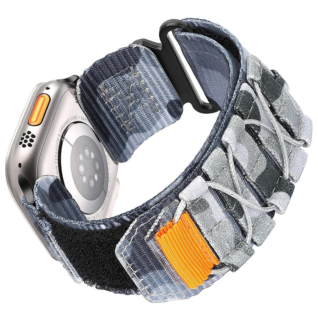 Uhrenarmband für Apple Watch Serie 10 Ultra 9 8 7 SE 6 5 4 3 2 1 46mm 49mm 45mm 44mm 42mm Gewebtes Nylon Klettband