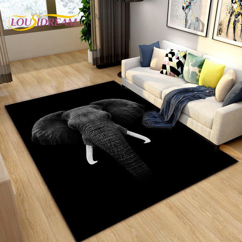 Elephant Ganesha Series  Area Rug Large,Carpet Rug for Living Room Bedroom Sofa Doormat Decoration,kids Play Non-slip Floor Mat